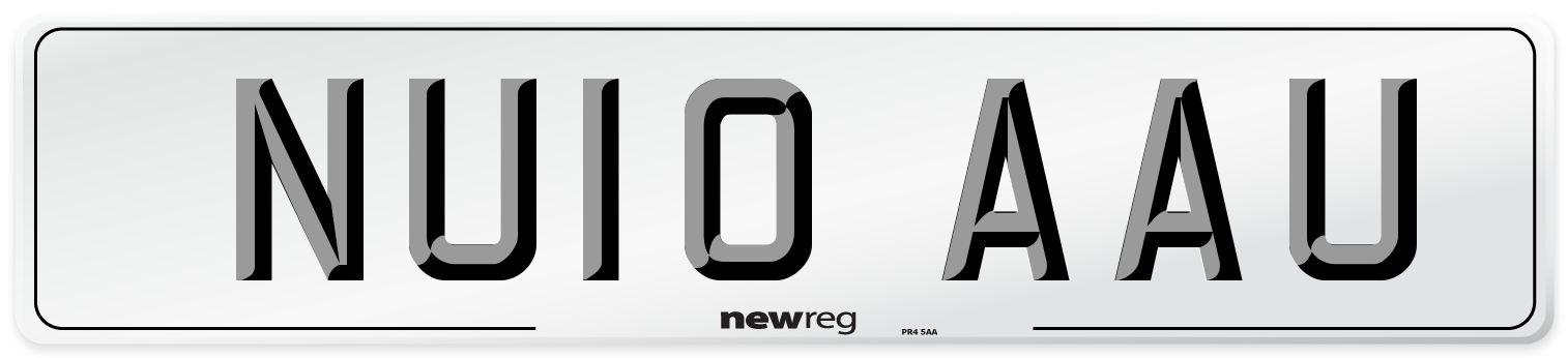 NU10 AAU Number Plate from New Reg
